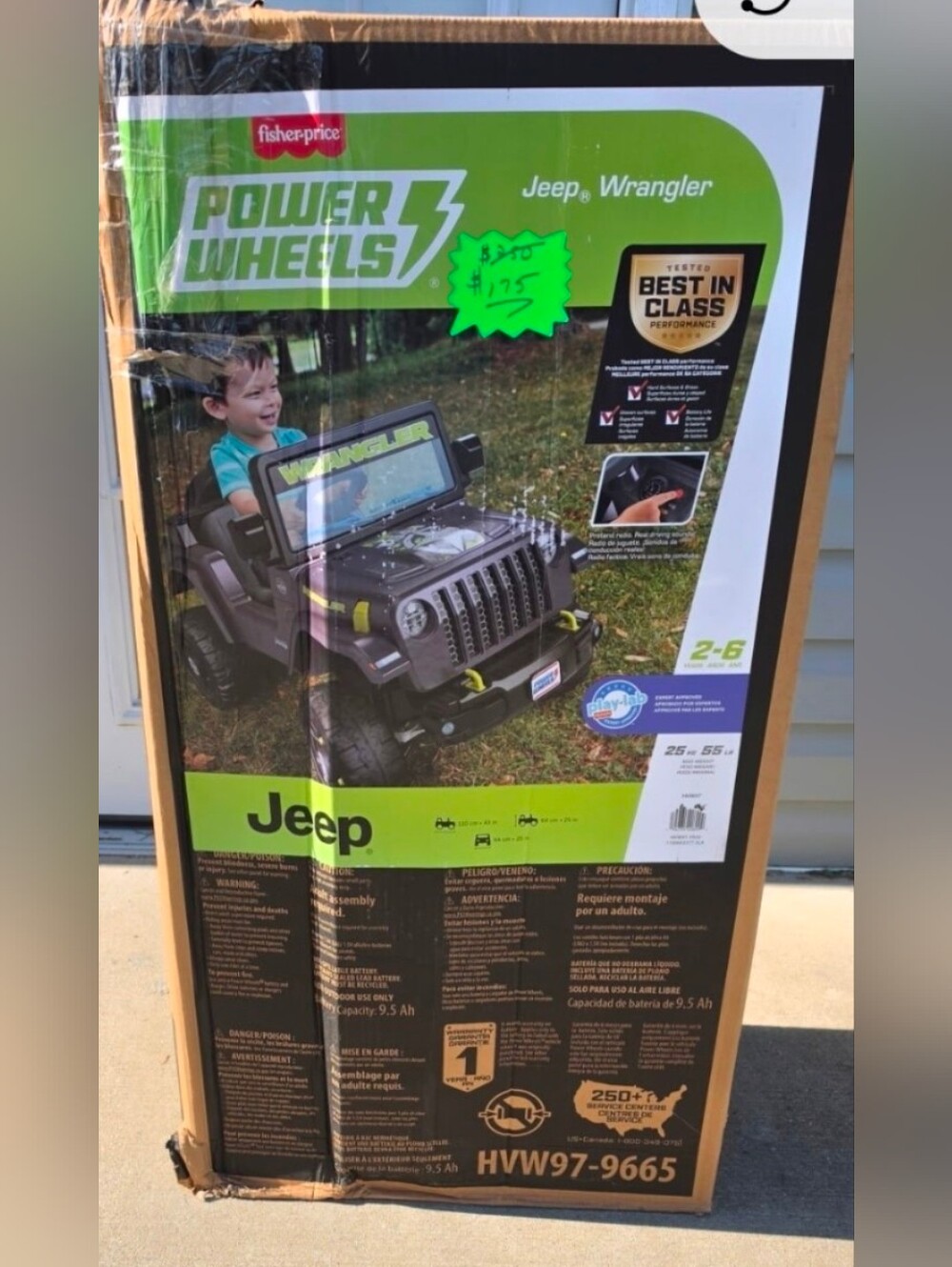 Fisher-Price Power Wheels Jeep Wrangler in Green and Black